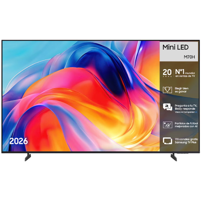 Samsung TU55M70HAUXXC Televisor 55 pulg. 4K Ultra HD Smart TV Mini LED Negro